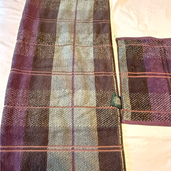 Vintage Ralph Lauren plaid towel set of 3 - Picture 3 of 6